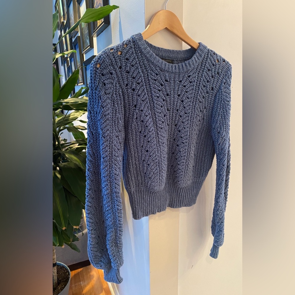 Dynamite Textured Knit Sweater in Blue